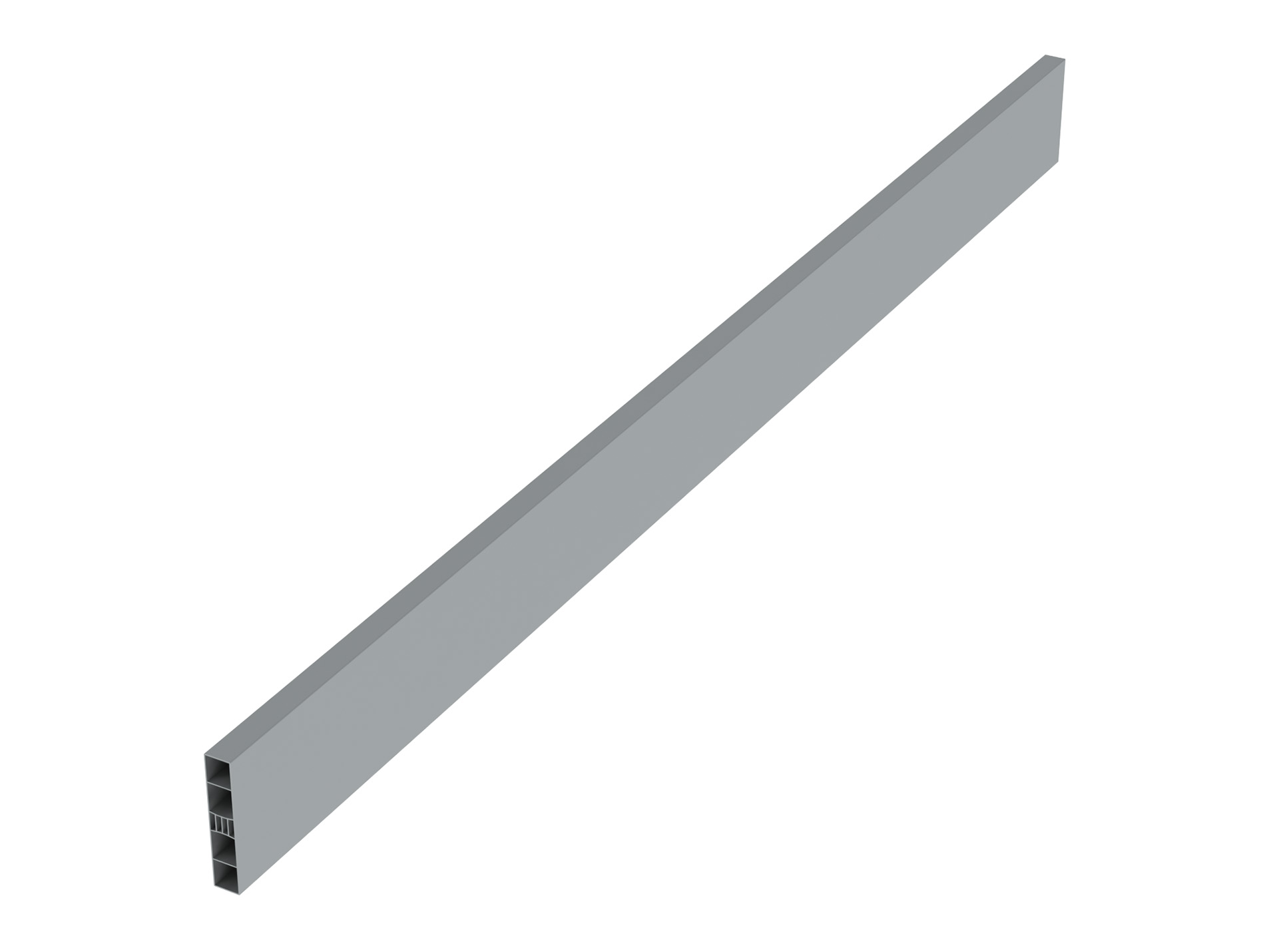 Lame lisse plate ZENEO L.1,5m x l.120mm x Ep.24mm gris souris